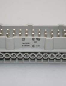 30057693 - CONNECTOR QD MALE INSERT 24P PLUS GND 600V 16A 14AWG SCREW TERMINALS LABELED 25 THRU 48