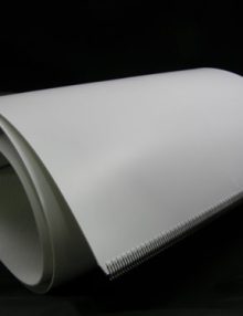 30071627 - BELT CONVEYOR 15 X 66-1/8 X 1/16 THK URETHANE MATTE FINISH W/ V-GUIDE 2W1-3E24 LACED WHITE