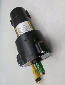 30075532 - GEARMOTOR W/12IN L CABLE  and  3P MALE RECEPTACLE 1/8HP 180VDC 300:1 8.3RPM PARALLEL SHAFT 330IN-LBS PERMANENT MAGNET GPP7479 W/ M8X1.25MM MOUNTING HOLES