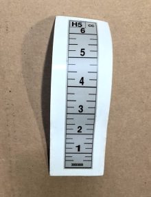 30093669 - LABEL RULE BLACK TEXT SILVER BACK H5 CLOSING CONVEYOR