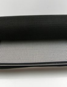 30105546 - BELT CONVEYOR 16 INCH WIDE 186 INCH LONG (AFC MATERIAL 28-48) BLACK PTFE COATED MESH FABRIC 1/4 INCH OPENINGS SEWN AND SEALED ON SIDES WITH ALLIGATOR #1 LACING GALVANIZED AND BULLNOSE FLAP (ST900)