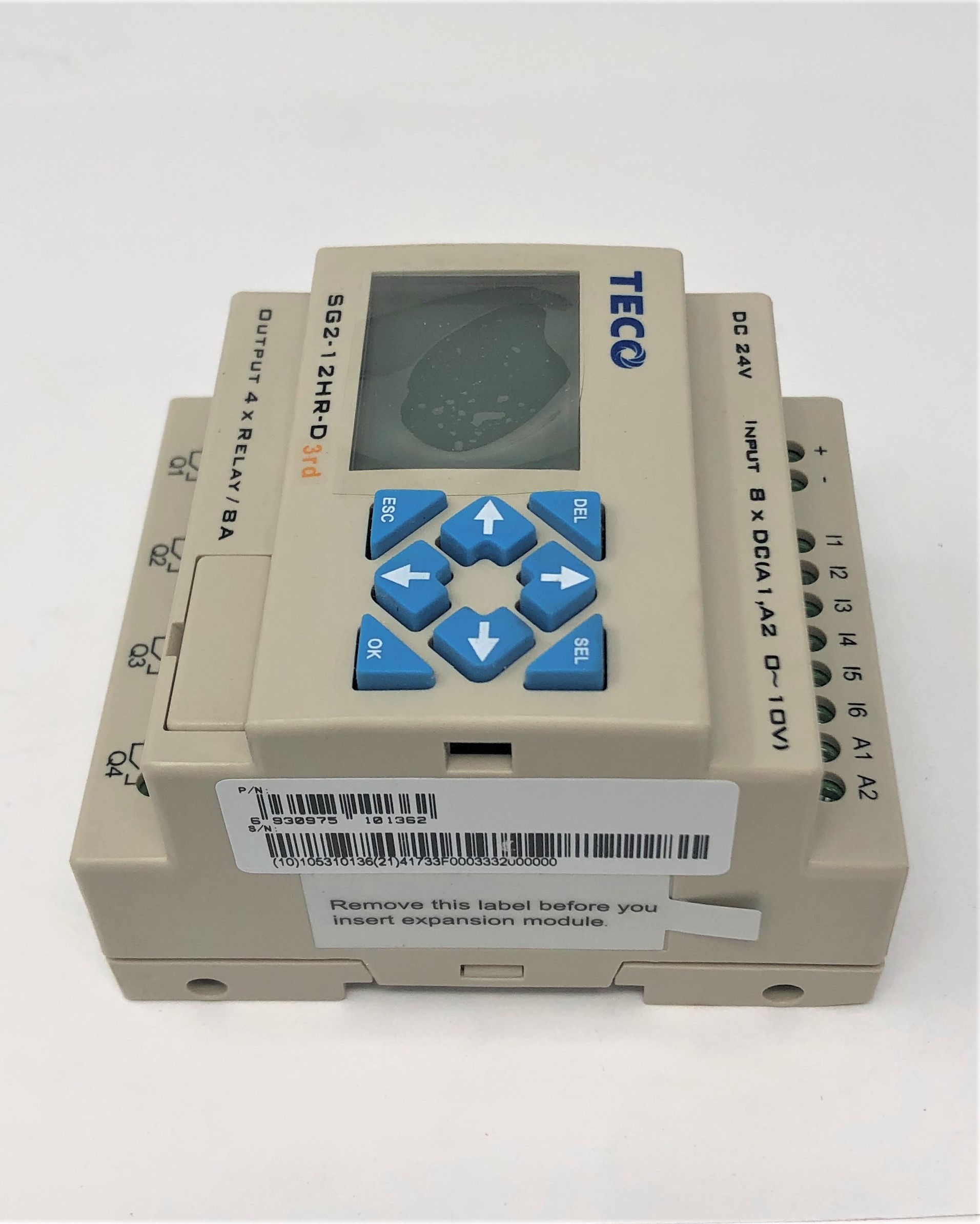 30146766 - PLC PROCESSOR 24VDC WITH 6 INPUTS AND 4 RELAY OUTPUTS (SG2-12HR-D 3RD) (MUST BE PROGRAMMED BEFORE SHIPMENT)