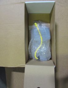 30219105 - GEARMOTOR W/ 1FT L CABLE  and  3P MALE RECEPTACLE 1/8HP 90VDC 300:1 8.3RPM PARALLEL SHAFT 330IN-LBS PERMANENT MAGNET GPP7459 W/ M8X1.25MM MOUNTING HOLES (OUTPUT SHAFT ROTATION CW W/ WHITE LEAD TO POSITIVE)