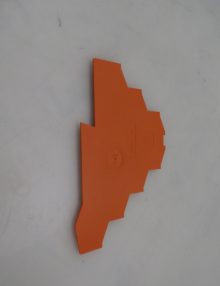 31022309 - TERMINAL END SECTION  and  INTERMEDIATE PLATE 1MM/0.039 THICK ORANGE