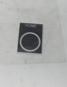 31024022 - SWITCH ACCESSORY LEGEND PLATE 1 (HOME) 30MM X 40MM WHITE LETTERS ON BLACK BACKGROUND FOR USE WITH 22MM ZB2 TELEMECHANIQUE SWITCH SERIES