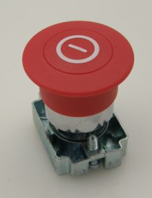 31030964 - SWITCH PUSH BUTTON HEAD 22MM PUSH/PULL NON-ILLUMINATED RED 40MM MUSHROOM HEAD MOUNTING BASE INCLUDED