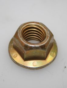 31034187 - FASTENER NUT HEX 1/2-13 FLANGED W/PLAIN FACE GRADE 8 ZINC PLATED LOCKING NUT
