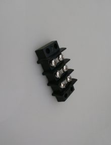 P-005283 - TERMINAL BLOCK BLACK SCREW 3P 14AWG SURFACE MOUNT 250V 20A