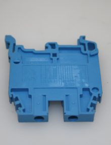 P-010542 - TERMINAL BLOCK BLUE SCREW CLAMP 2P 22-10AWG DIN MOUNT 600V 30A